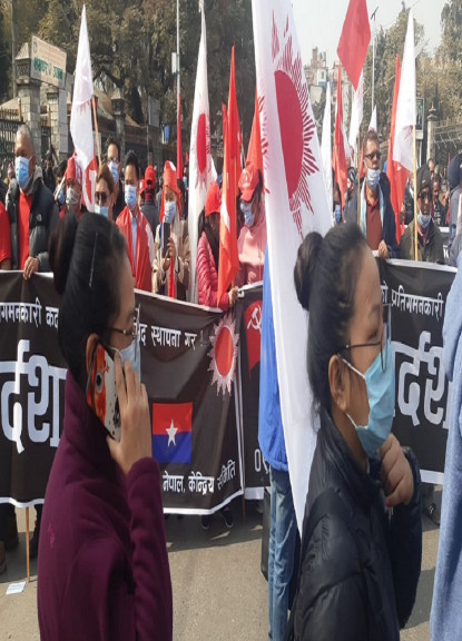 प्रचण्ड-नेपाल समूहको विरोध प्रदर्शनले काठमाडौंका सडक अस्तव्यस्त